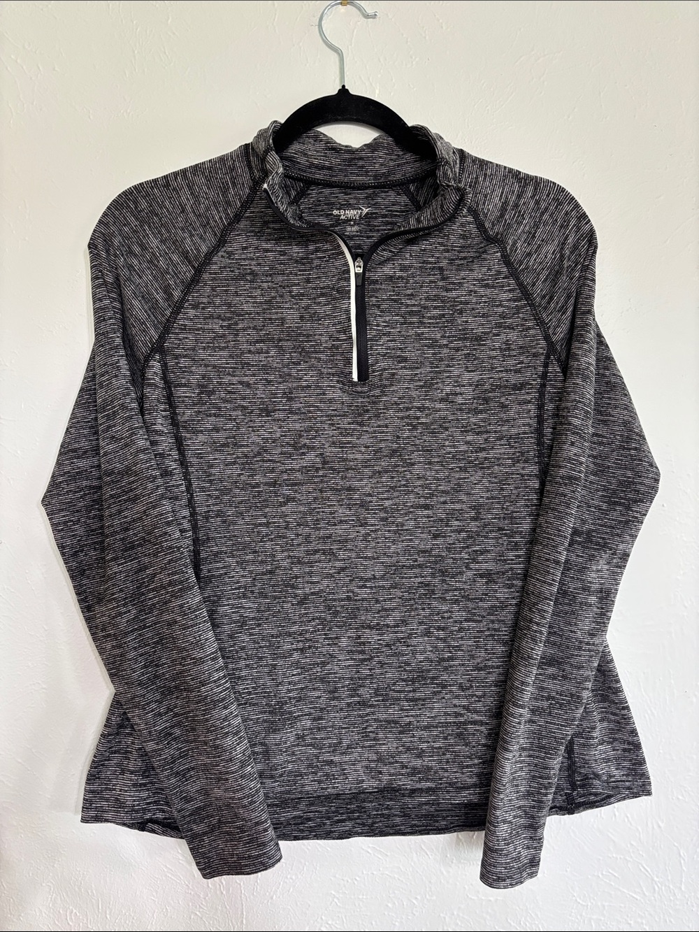 Old Navy Charcoal Heather Quarter-Zip Pullover